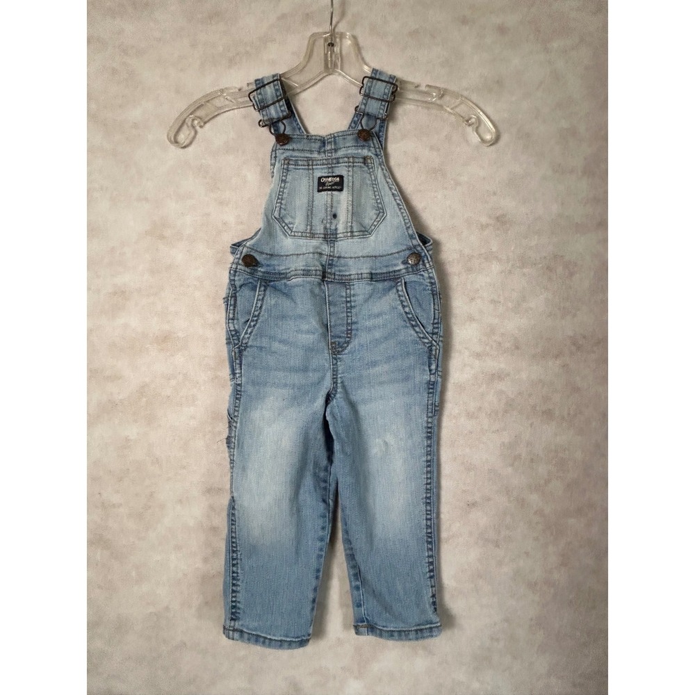 OshKosh Bgosh Kids Light‎ Wash Denim Carpenter Overalls 2T OSH11771-SSI
